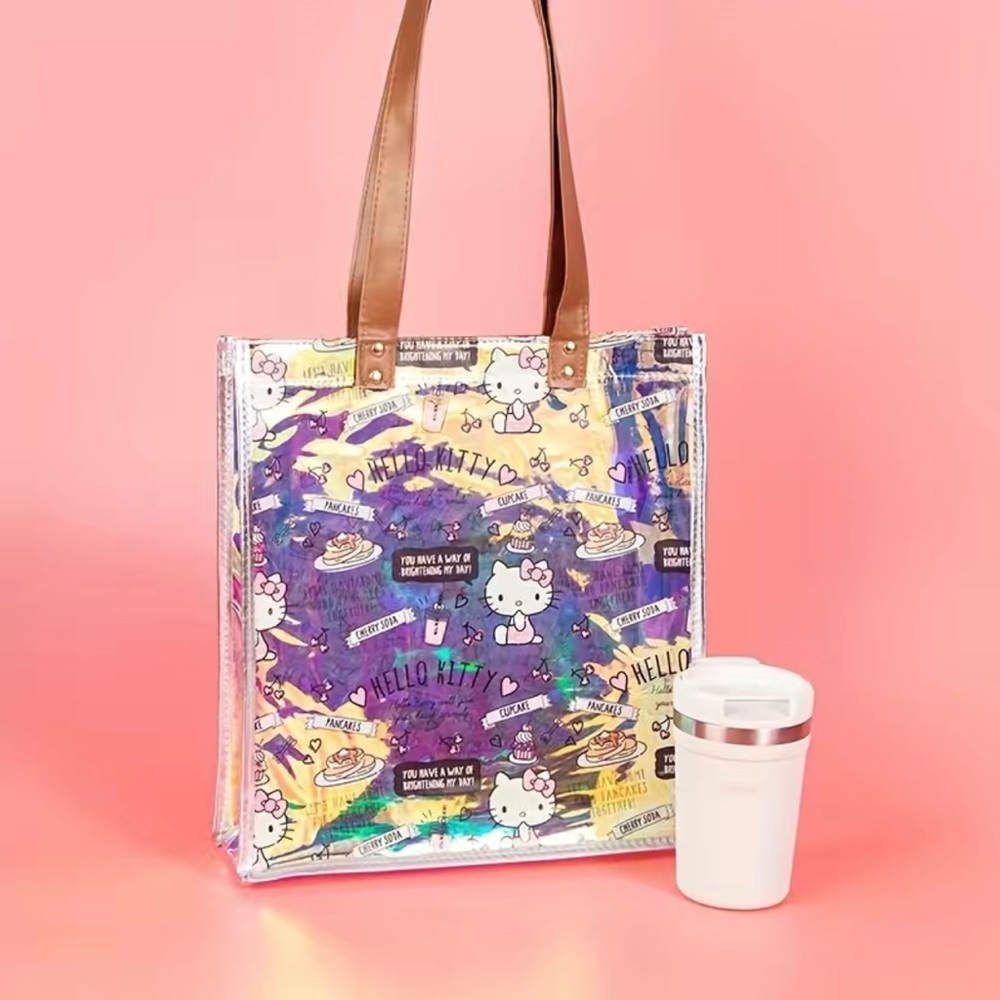 Hello kitty holographic tote bag